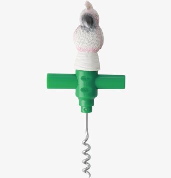 Korkskruv/Vinöppnare Cockatoo från Rice med kakadua-design