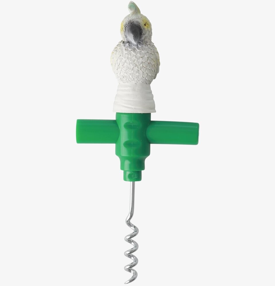 Korkskruv/Vinöppnare Cockatoo från Rice i fågeldesign
