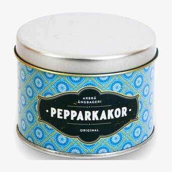 Pepparkakor Mini Blå från Arbrå Ångbageri i metallburk