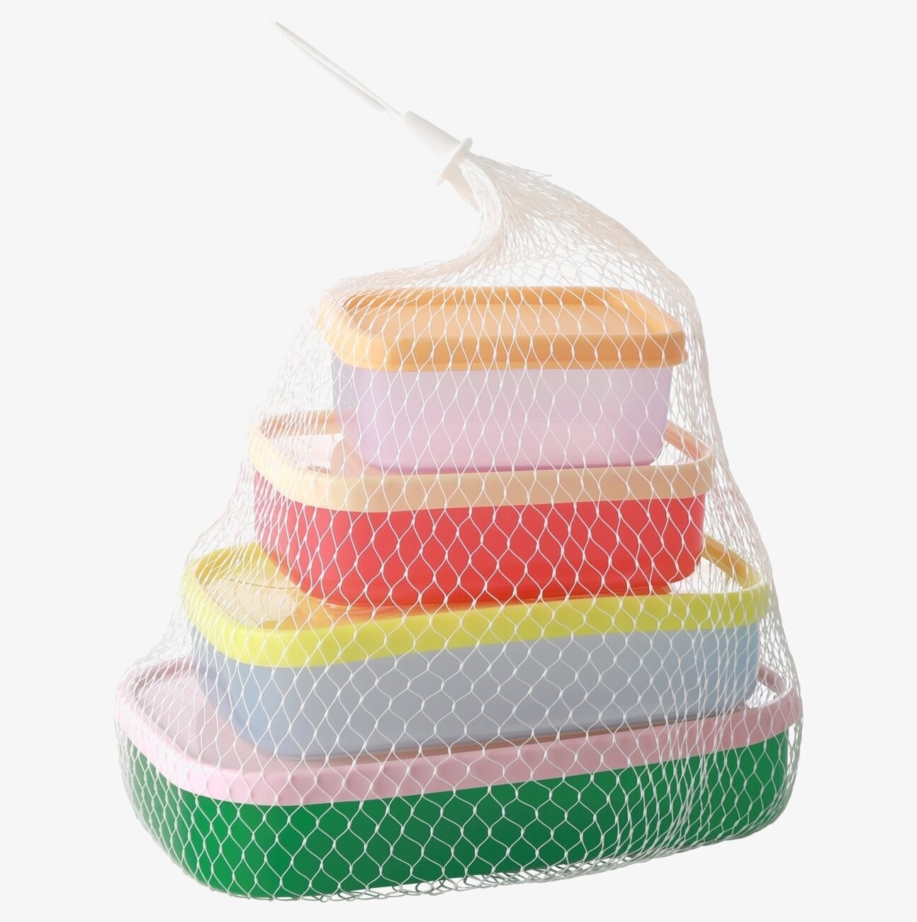 Plastburkar Med Lock - 4 Pack från Rice i olika färger