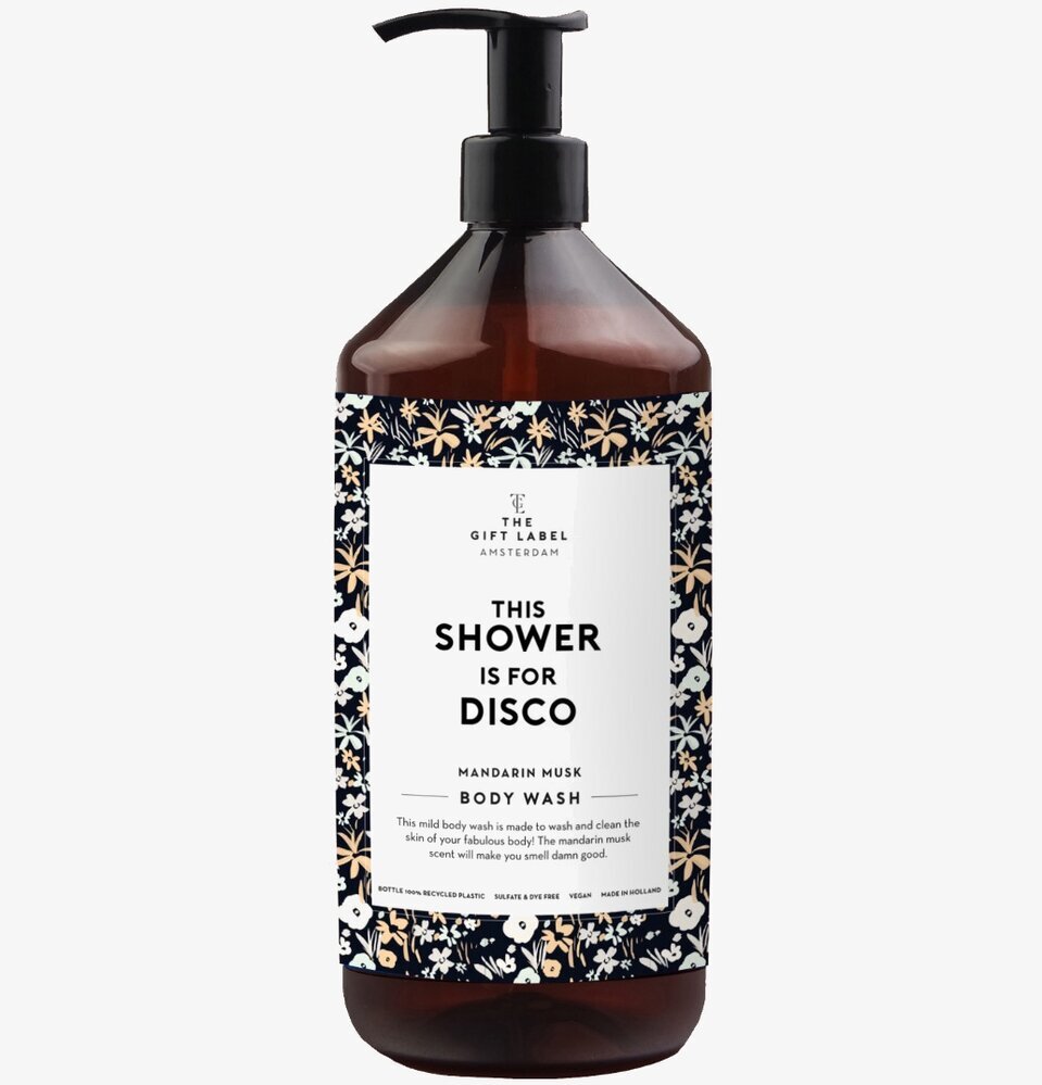 Body Wash - Disco från The Gift Label i mörkbrun pumpflaska