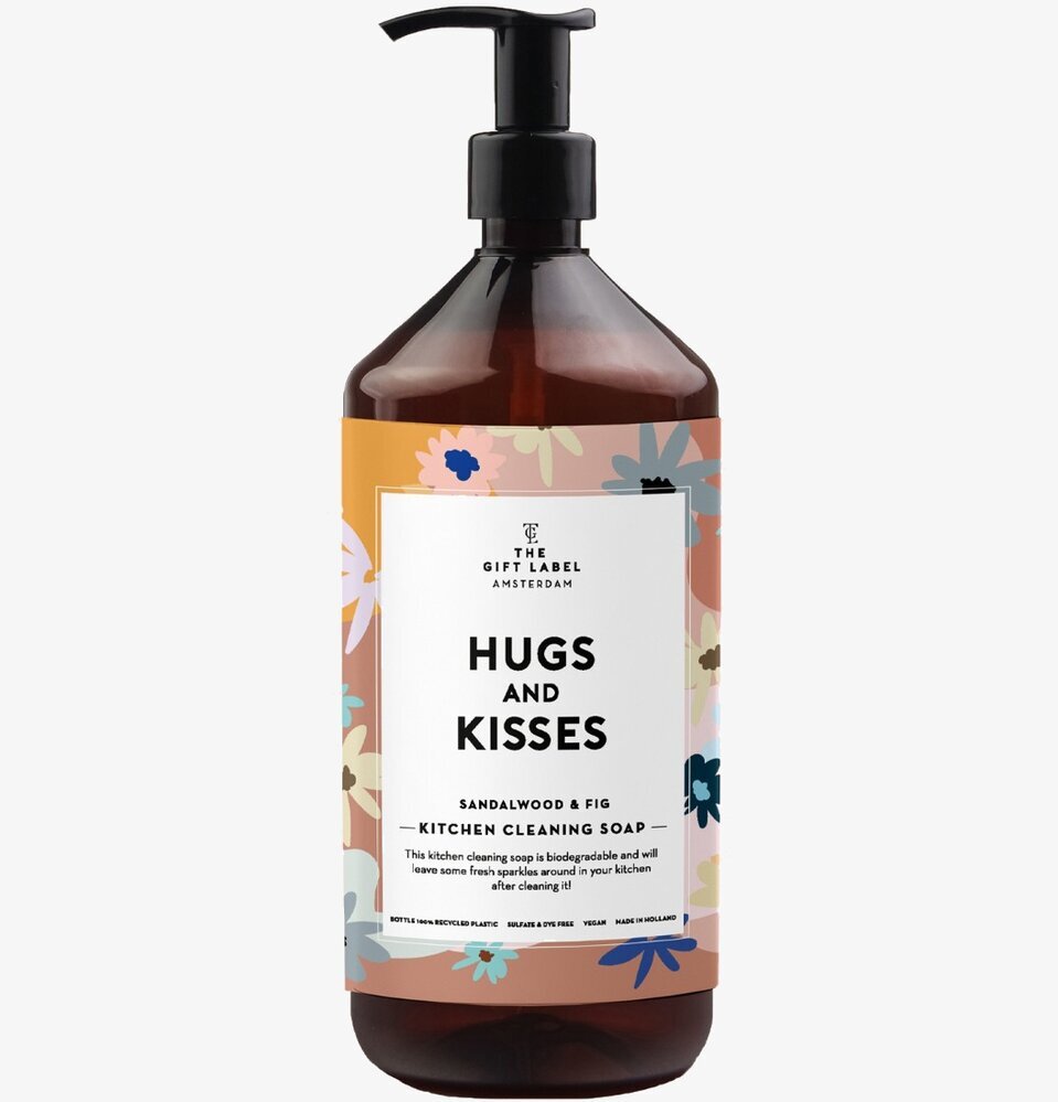 Diskmedel - Hugs & Kisses från The Gift Label i brun flaska