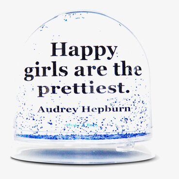 Snöglob Audrey Eyes M från Shake it Baby med citat och glitter