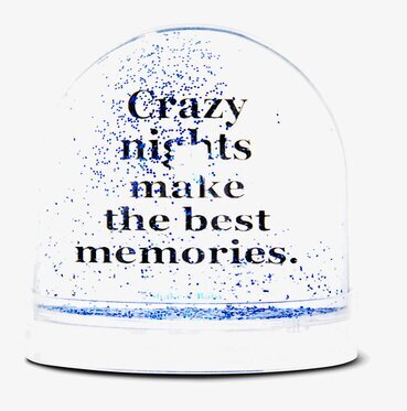 Snöglob Crazy Nights M från Shake it Baby med blå glitter