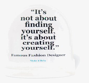 Snöglob Coco Iconic M från Shake it Baby med inspirerande citat