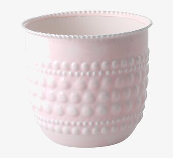 Blomkruka Soft Pink Medium från Rice med upphöjda prickar