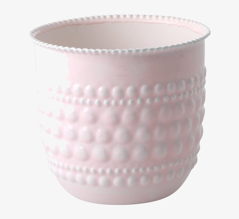 Blomkruka Soft Pink Medium från Rice med upphöjda prickar