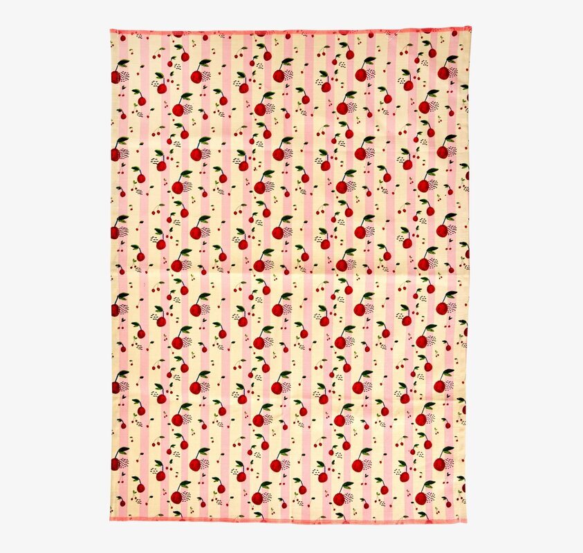 Kökshandduk Cherry Print från Rice med körsbärsmönster
