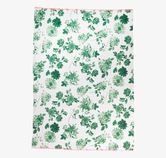 Kökshandduk Green Rose Print från Rice med gröna rosor