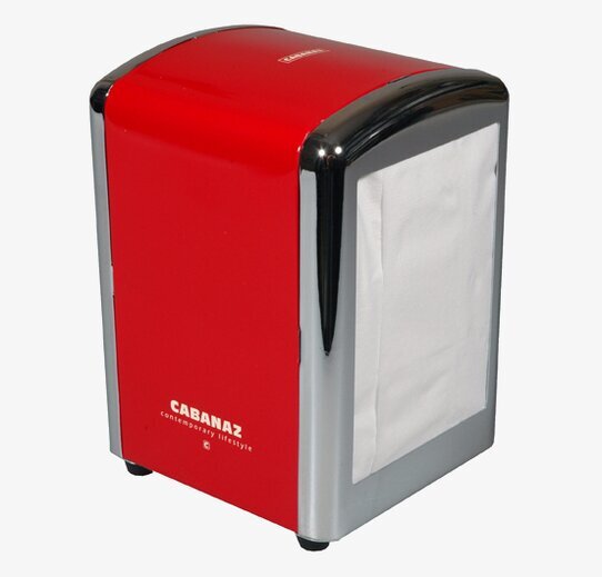 Servettställ röd från Cabanaz med glänsande rostfritt stål