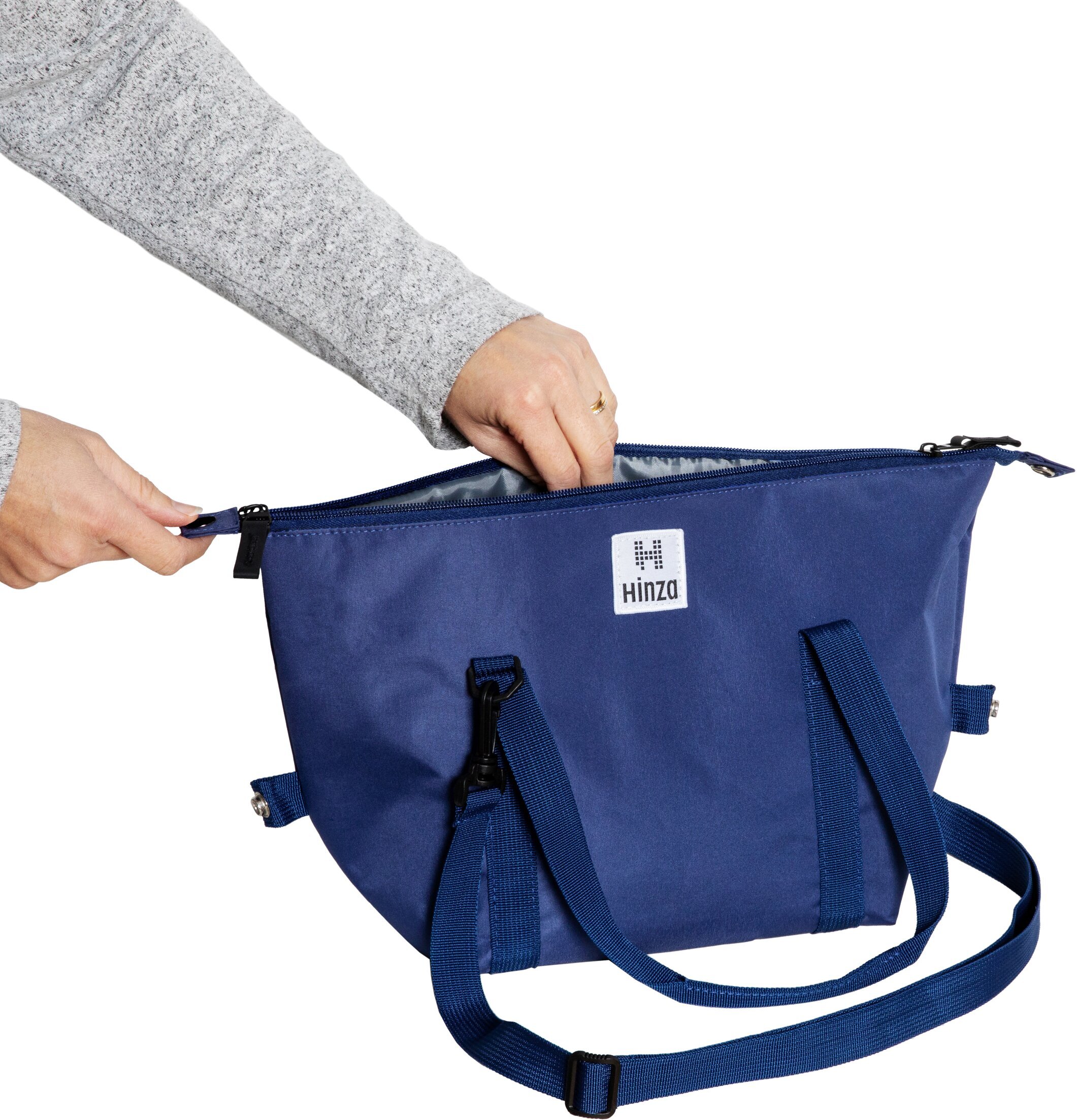 Hinza Multi-Handväska Liten från Hinza, blå med blixtlås