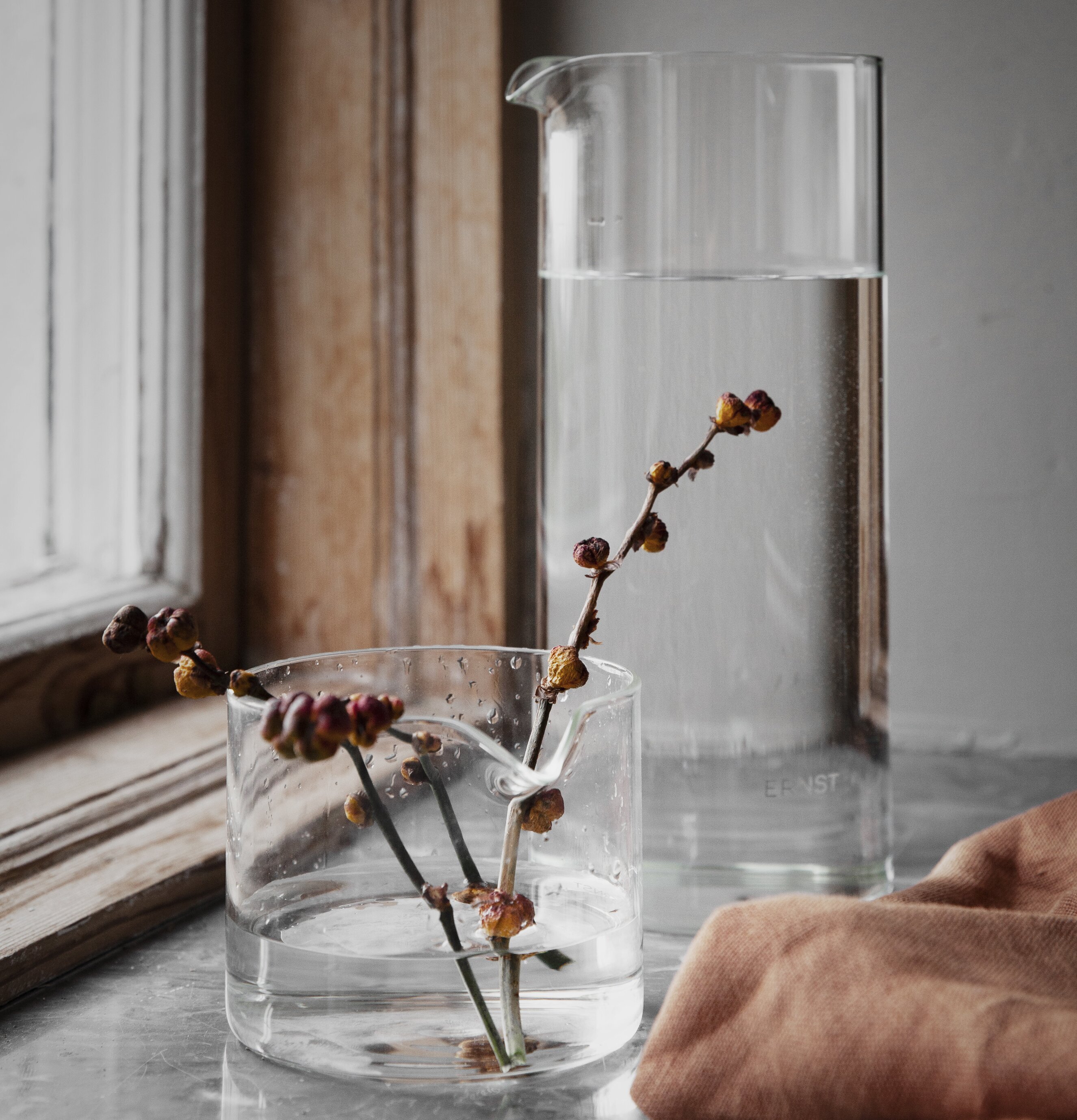 Glaskanna Ernst från Ernst i klart glas med stilren design