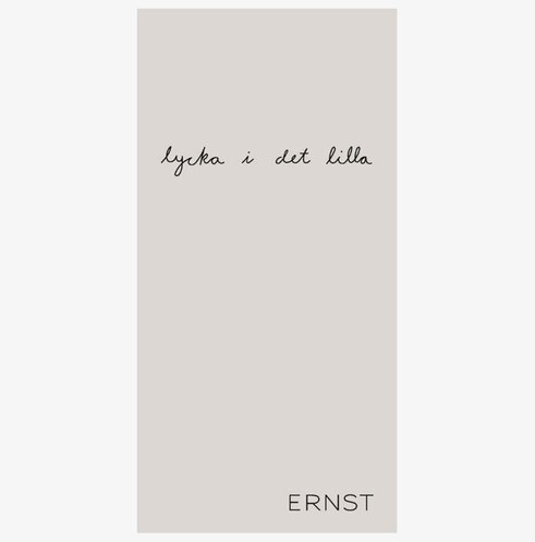 Servetter Lycka - Natur/Svart från Ernst i minimalistisk stil