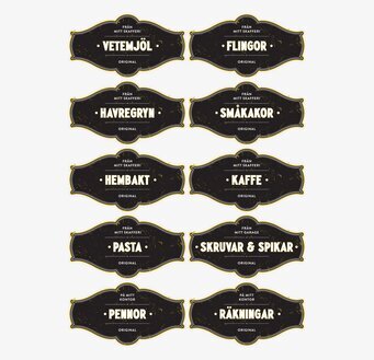 Småkakor Lila etikett från Arbrå Ångbageri på vit bakgrund