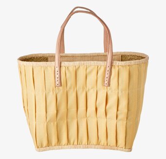 Väska Check Raffia M Rice Väskor