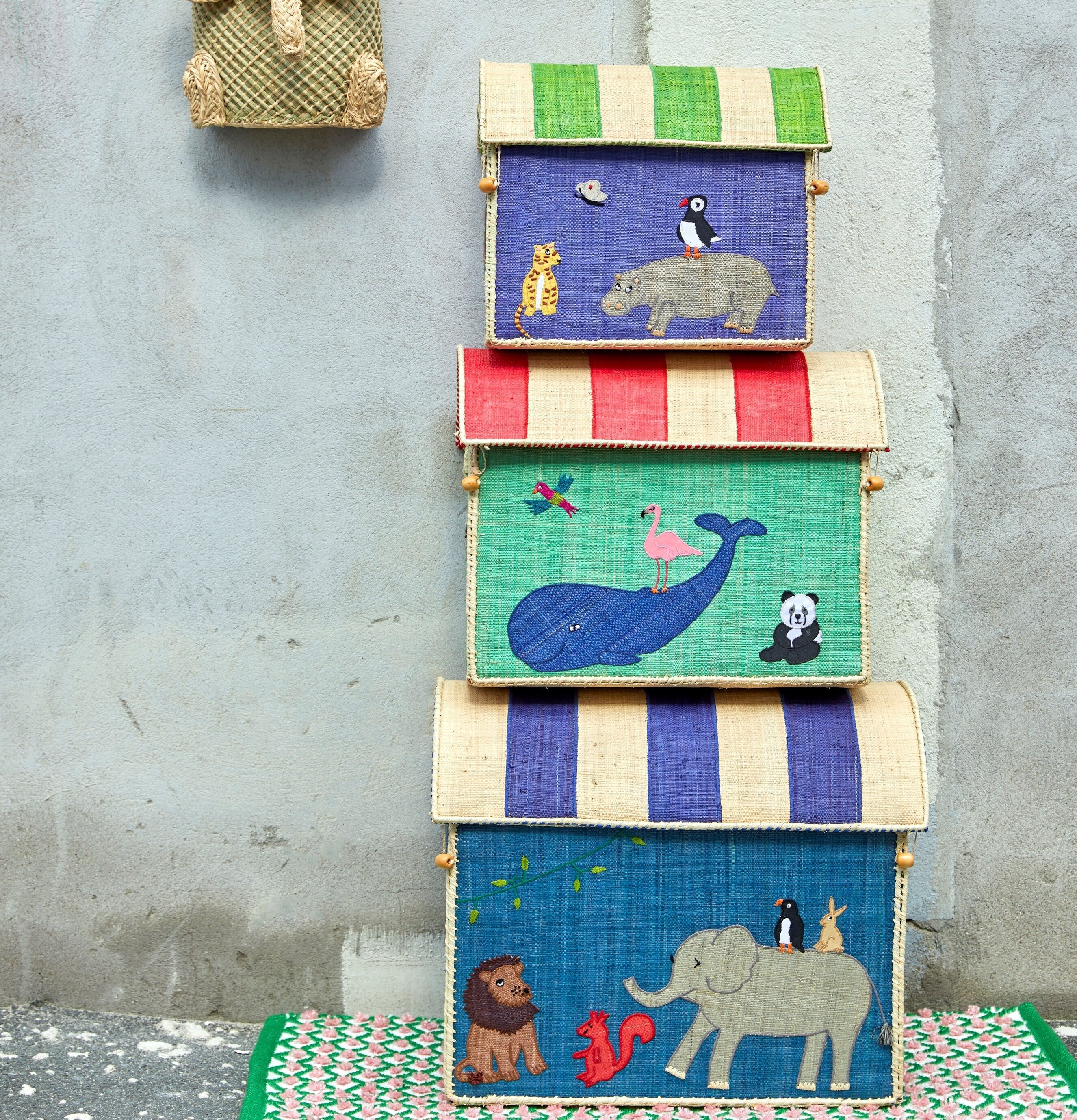 Förvaringskorg Animal Theme S från Rice med djurmotiv