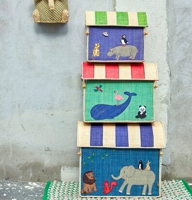 Förvaringskorg Animal Theme S från Rice med djurmotiv