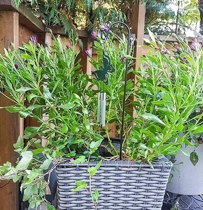 Blomstick Fjäril Vindspel från Multi Agentur i grön kruka