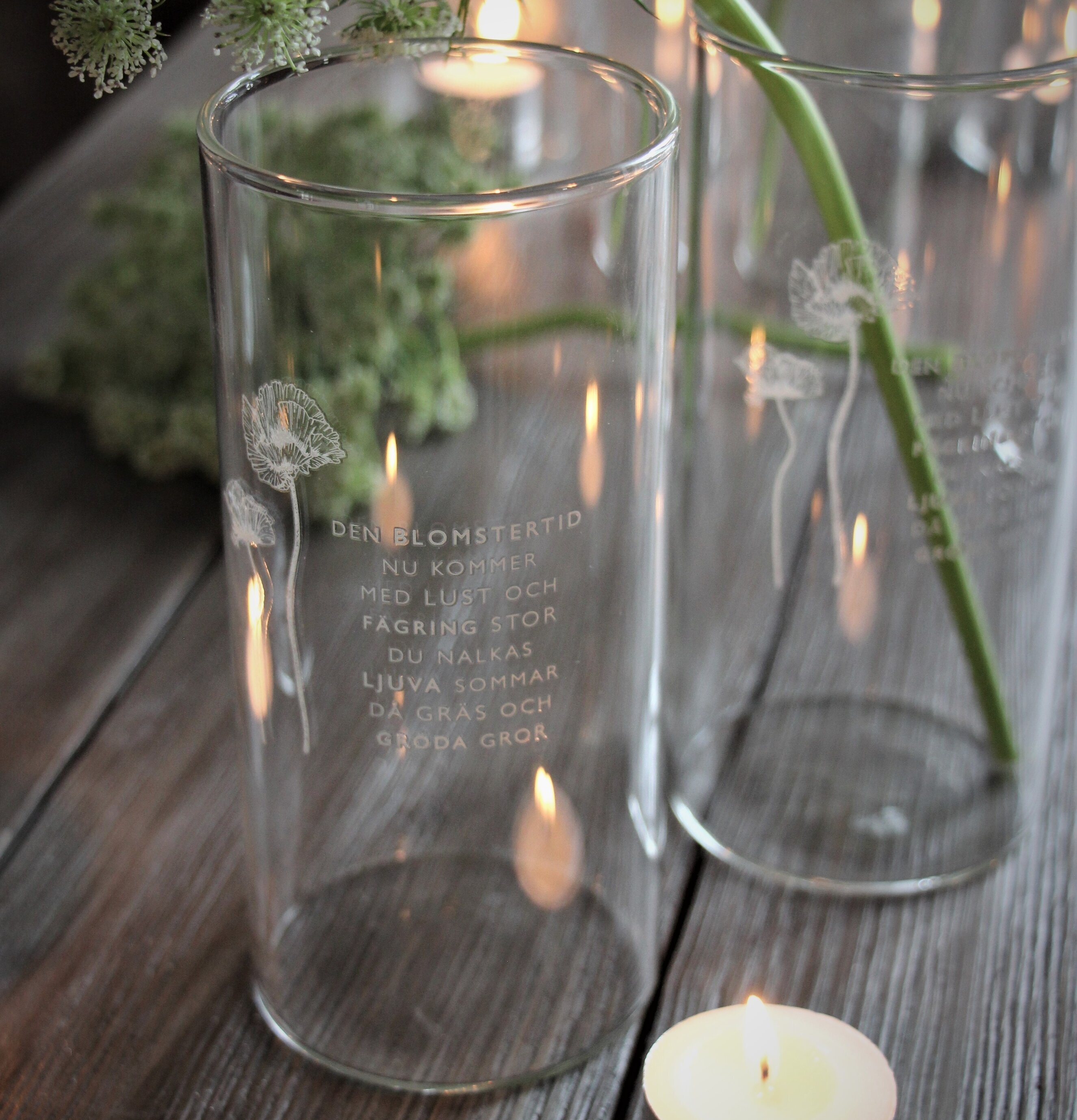 Ljuslykta - Den Blomstertid Nu kommer från Majas Cottage