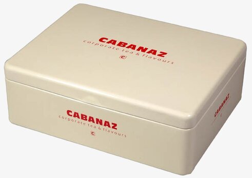 Tebox vanilj från Cabanaz, stilren och praktisk teförvaring