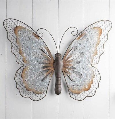 Fjärilsdekoration Vägg från Multi Agentur i metall och nät