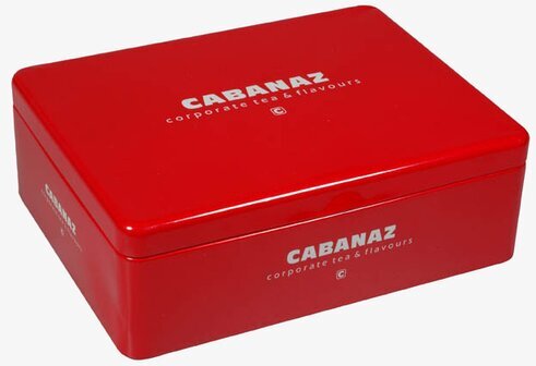 Tebox röd från Cabanaz, stilren och praktisk förvaring