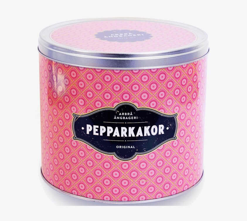Pepparkakor Rosa 430g från Arbrå Ångbageri i rosa burk