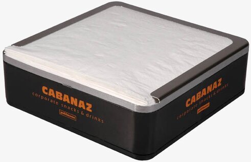 Servettställ kvadrat svart från Cabanaz på en ren yta