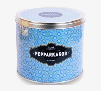 Pepparkakor Blå 430g från Arbrå Ångbageri i ljusblå burk
