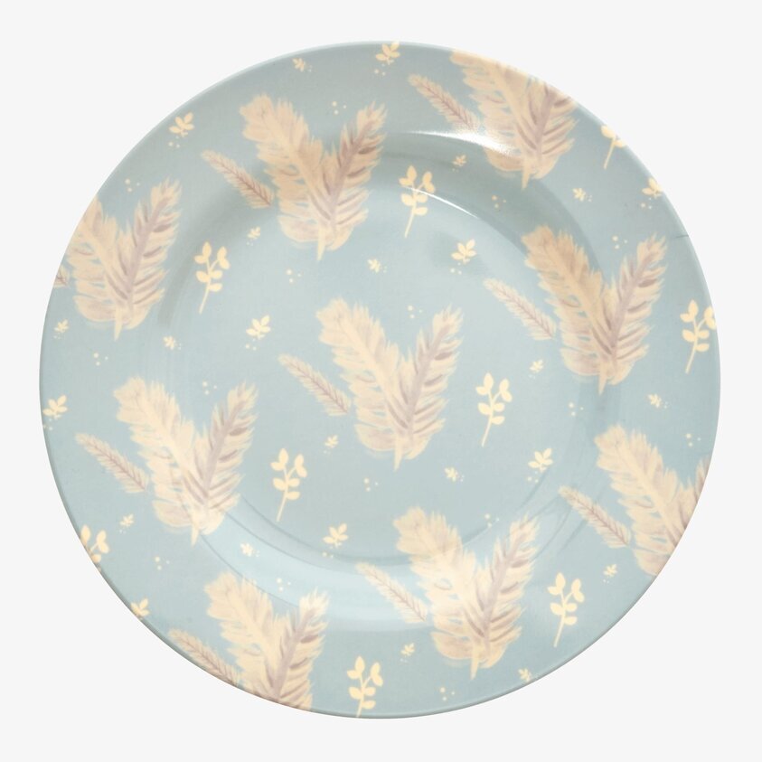 Assiett Feather Print från Rice med unikt fjädermönster