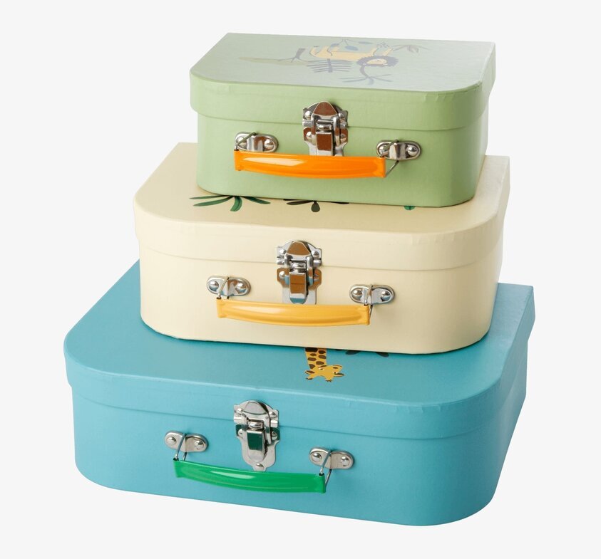 Väskor Cardboard Blue Jungle Animals Print från Rice