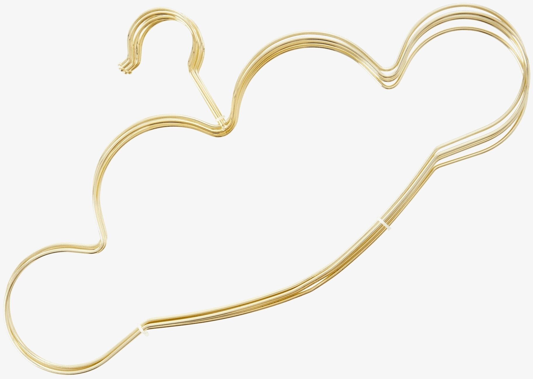 Klädgalgar Cloud Gold från Rice med elegant guldfinish