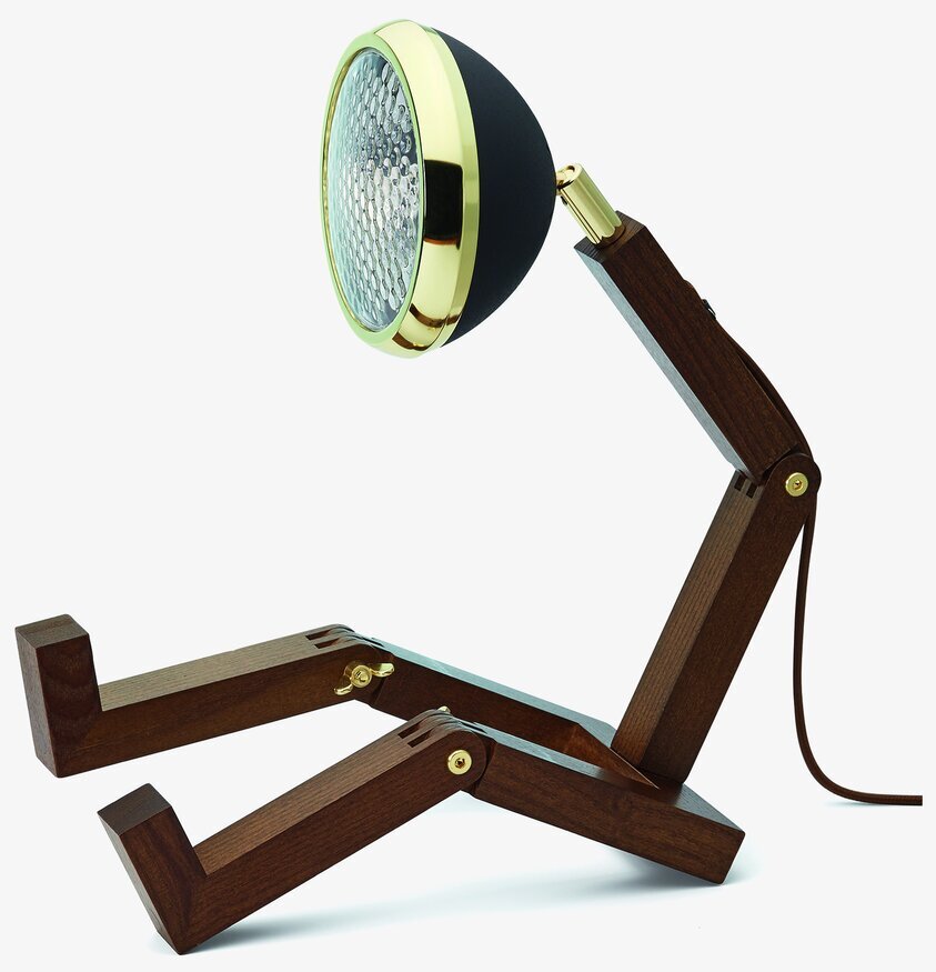 Mr Wattson Bordslampa Mässing/Matt Svart från Piffany Copenhagen