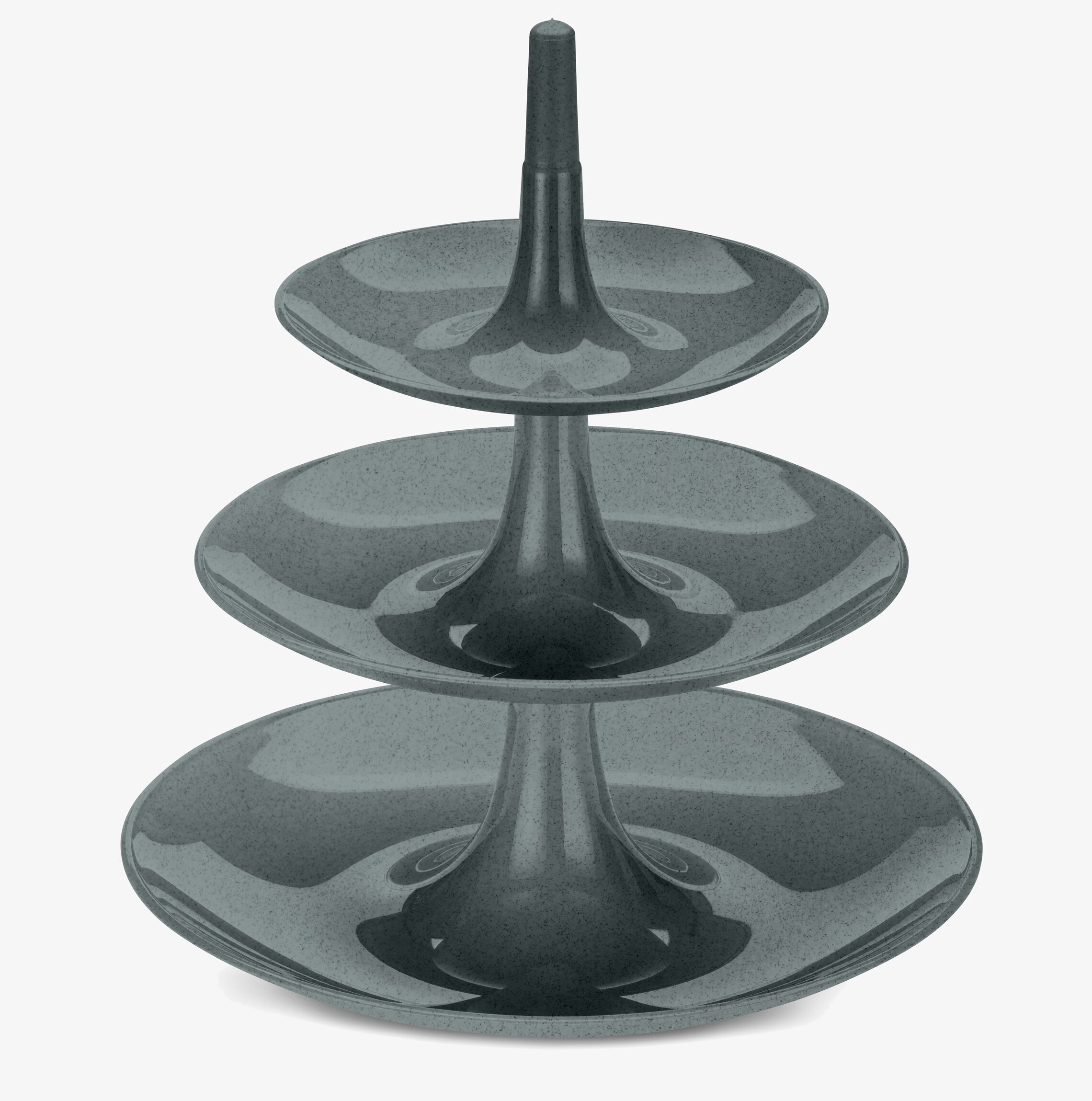 Babell Kakfat/Våningsfat Organic Dark Grey Large från Koziol