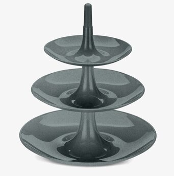 Babell Kakfat/Våningsfat Organic Dark Grey Large från Koziol