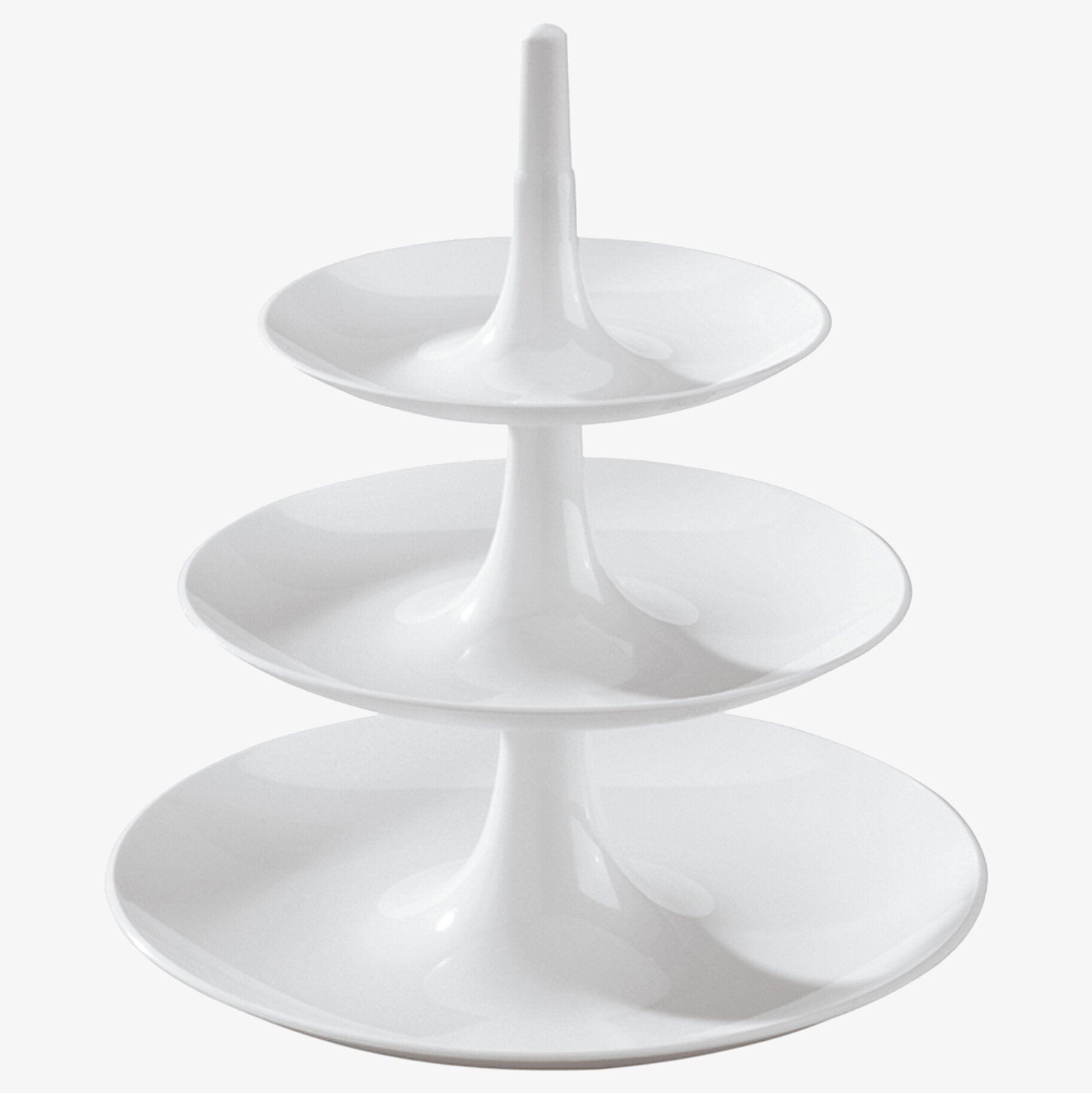 Babell Kakfat/Våningsfat Vit XS från Koziol, tre våningar