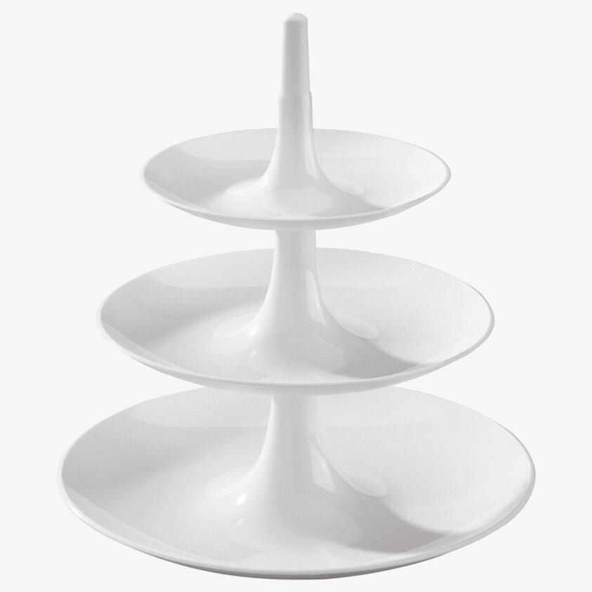 Babell Kakfat/Våningsfat Vit XS från Koziol, tre våningar