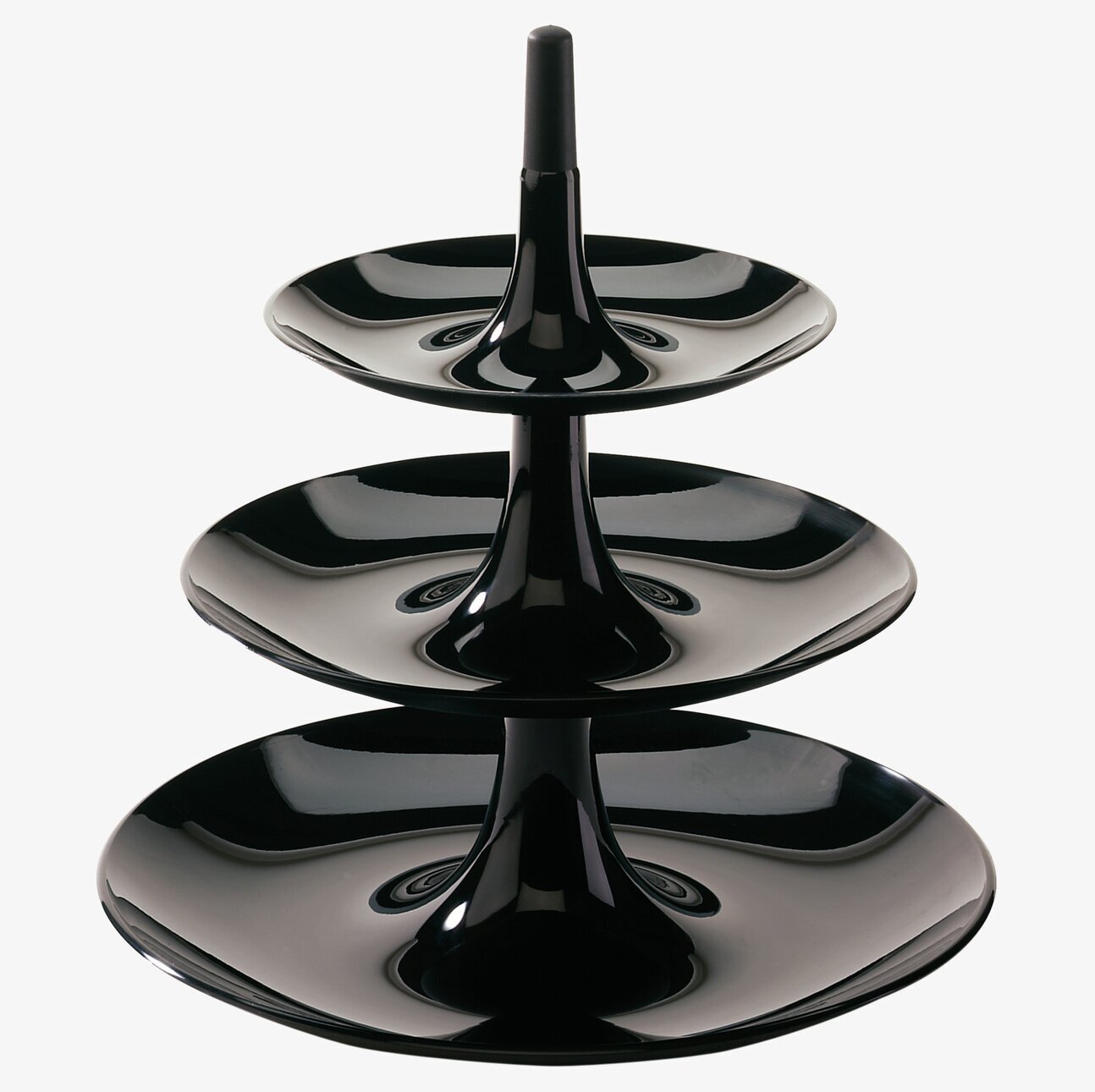 Babell Kakfat/Våningsfat Svart XS från Koziol i tre nivåer