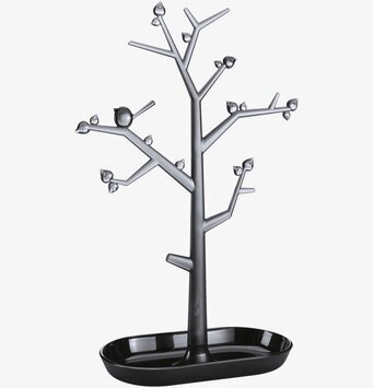 Smyckesträd Svart från Koziol med grenar och fågelknoppar