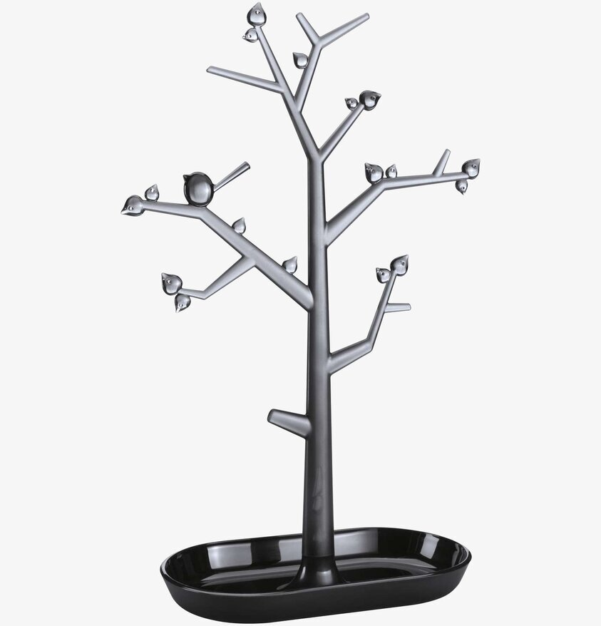 Smyckesträd Svart från Koziol med grenar och fågelknoppar