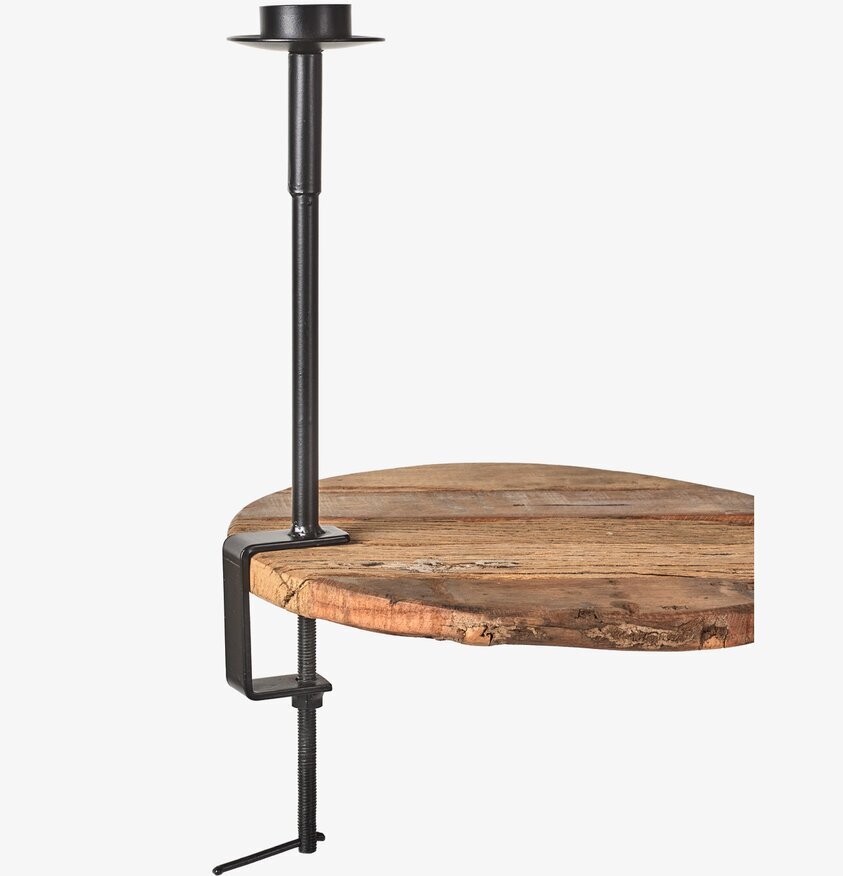 Ljusstake Skruvstäd 22 cm från I AM Interior på träbord