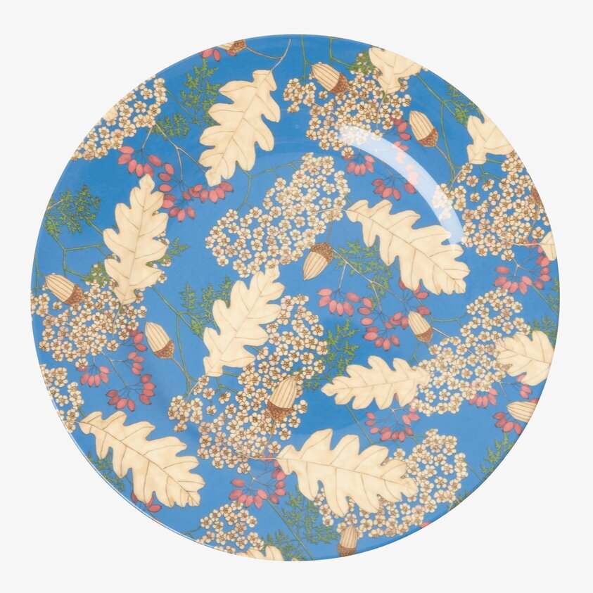 Tallrik Melamin Autumn & Acorns Print från Rice, höstdesign