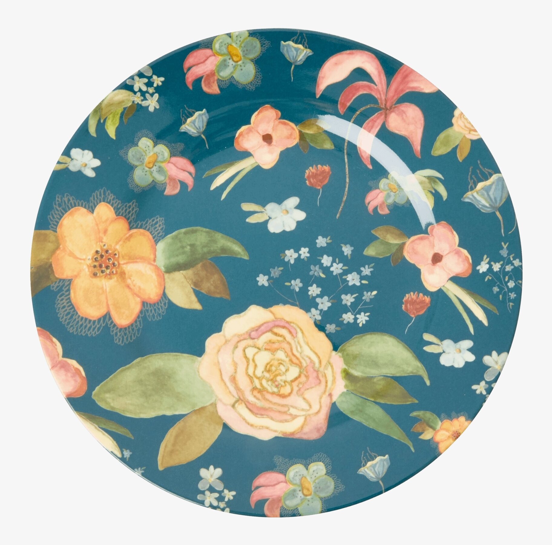 Tallrik Selma´s Flower Print från Rice med blommönster