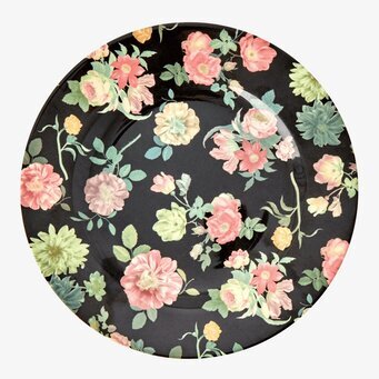 Assiett Dark Rose Print från Rice med elegant blommönster