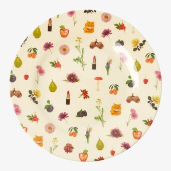 Assiett Lipstick Fall Print från Rice med färgglatt höstmotiv