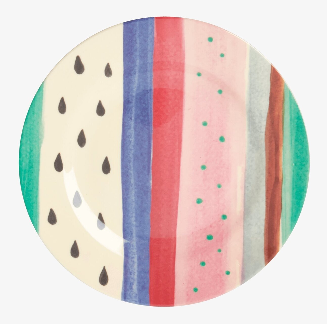 Assiett Louise´s Stripe Print från Rice med färgglada ränder