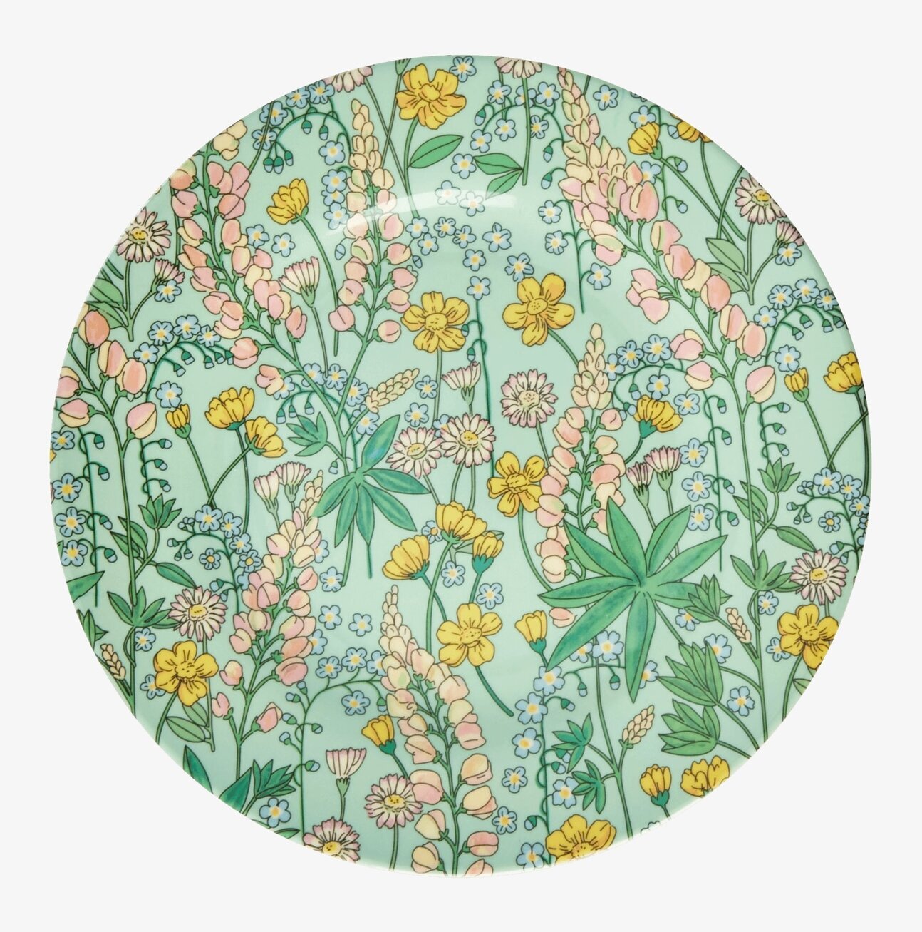Assiett Lupin Print från Rice med färgglatt blomstertryck