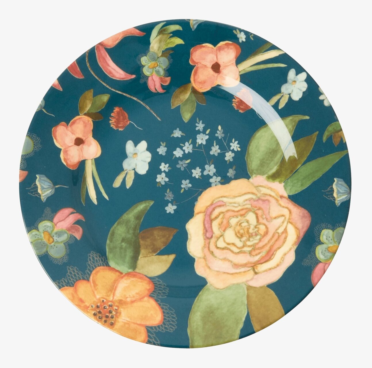 Assiett Selma´s Flower Print från Rice, färgglad och livfull