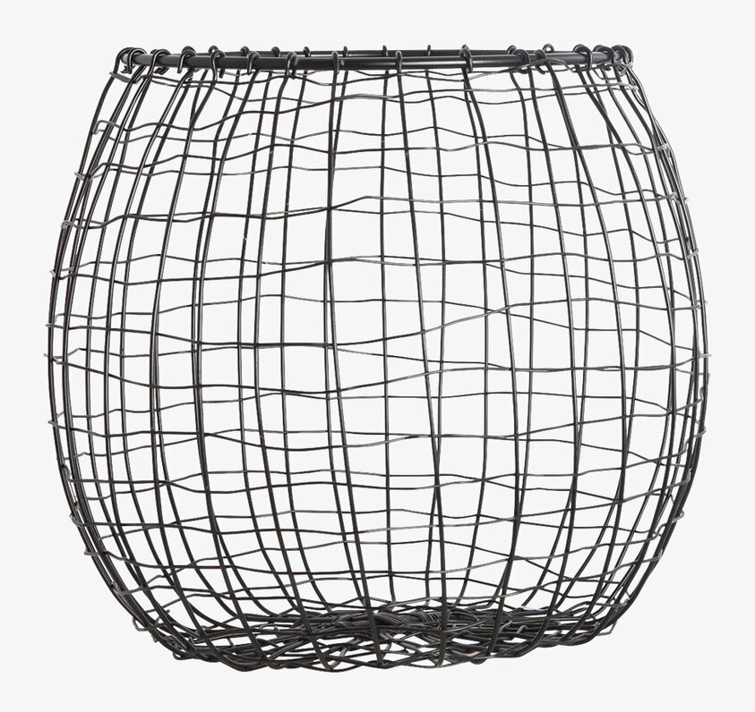 Trådkorg från House Doctor i svart metalltråd, sfärisk form