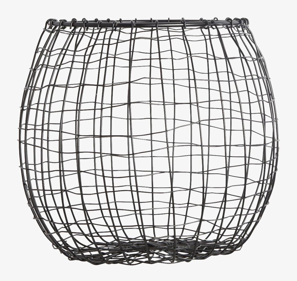 Trådkorg från House Doctor i svart metalltråd, sfärisk form